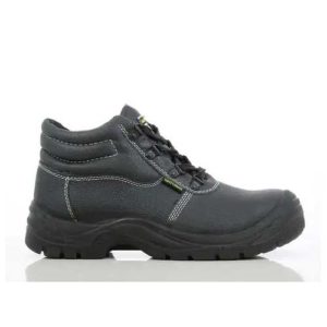 Bota preta com palmilha e biqueira de aço