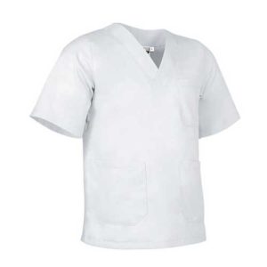 Túnica com decote em V 65% poliéster 35% algodão